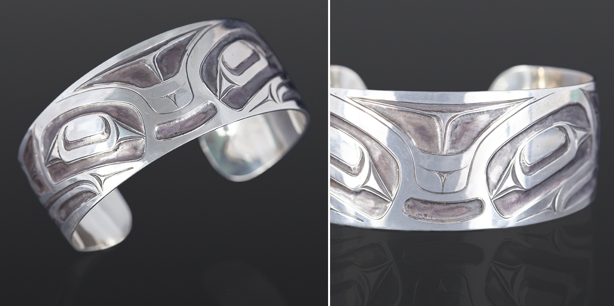 Split Raven Bracelet Corey Moraes Tsimshian Sterling silver 6 x 1 1900 jewelry northwest coast native art
