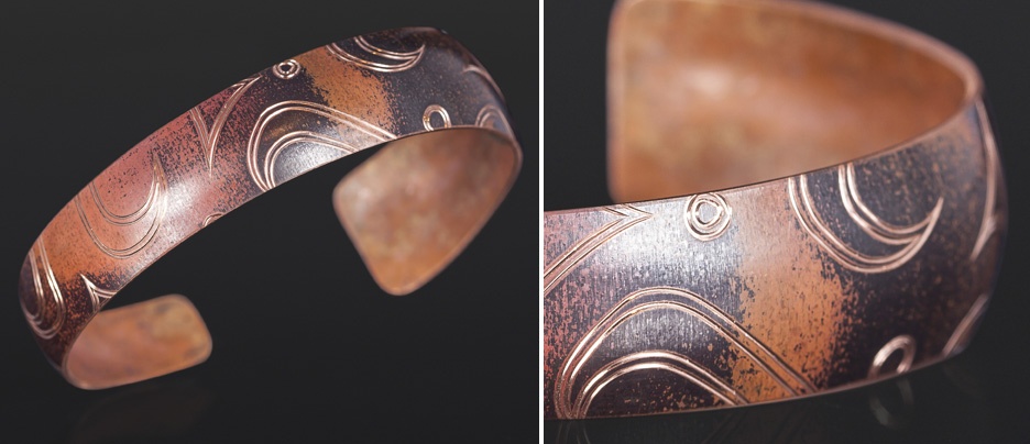 Copper Bracelet Jennifer Younger Tlingit Copper 6 x 1/2 jewelry northwest coast native art