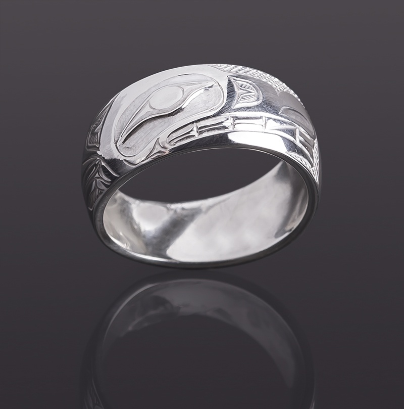 wolf ring Allen Thompson sterling silver northwest coast native art jewelry