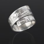 Hummingbird wrap ring Bill Bedard Haida Silver wrap ring jewelry northwest coast native art