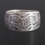 Fox ring Joseph Wilson Kwakwaka'wakw Oxidized silver northwest coast native art jewelry
