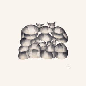 cats and dogs Kakalu Saggiaktok Etching & Aquatint 15 x 15 400
