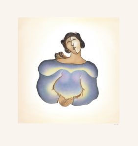 Marruliak Twins Pitaloosie Saila Etching & Aquatint 31 x 30 800 marruliak twins inuit print cape dorset