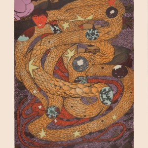 Shuvanai Ashoona Lithograph 76 x 22 700 Inner worlds cape dorset inuit print
