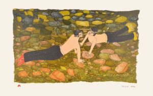 Shuvinai Ashoona Lithograph 16 x 66 450 inuit print cape dorset head pull