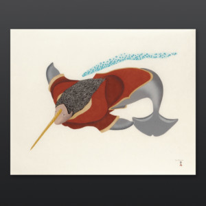 Narwhal Spirit
Tim Pitsiulak
Inuit
Stonecut & Stencil
30½" x 24¼"
$690
