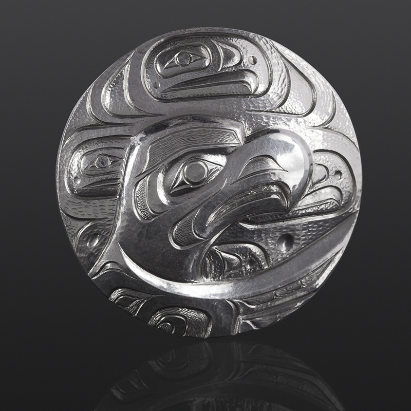 Eagle pendant Gus Cook Kwakwaka'wakw silver Repoussé jewelry pendant native art northwest coast 2 x 2 1400