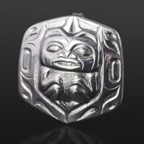Bear Mother  Gus Cook  Kwakwaka’wakw  Silver  pendant jewelry repousse bear 1 x 1 1200