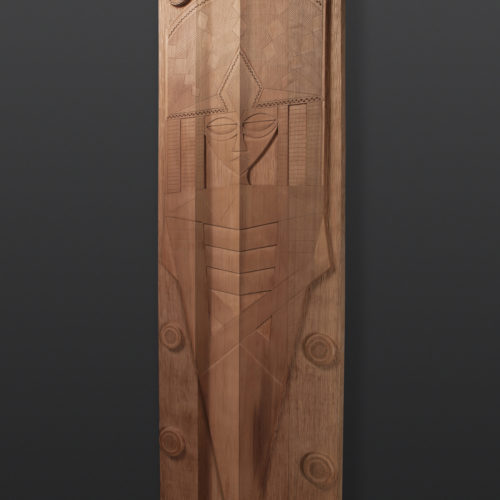 Salamander Panel Greg Robinson Chinook Red cedar 69" x 20" x 2" $5800 Columbia river Northwest coast Chinookan