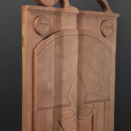 Salamander Panel Greg Robinson Chinook Red cedar 69" x 20" x 2" $5800 Columbia river Northwest coast Chinookan