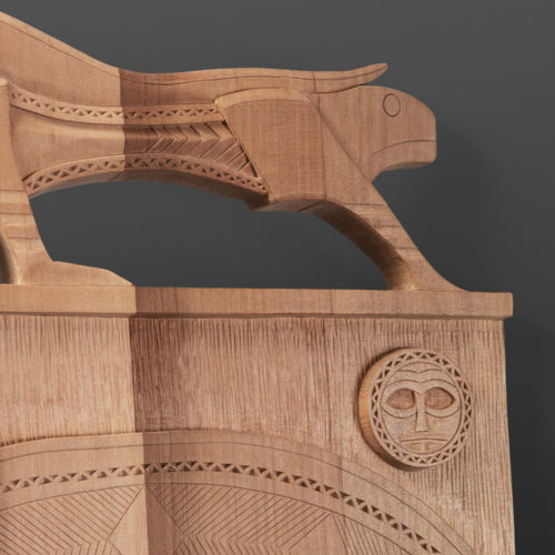 Salamander Panel Greg Robinson Chinook Red cedar 69" x 20" x 2" $5800 Columbia river Northwest coast Chinookan