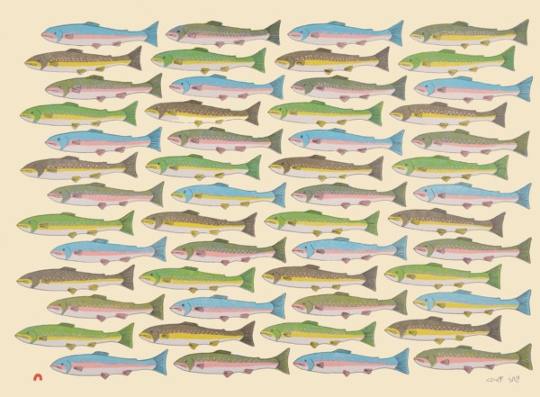Counting Char Pauojoungie Saggiai inuit cape dorset print collection 2016 440