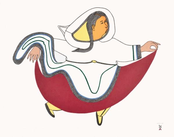 Tiptoe Through the Tundra Ningeokuluk Teevee cape dorset 2016 print collection inuit 640