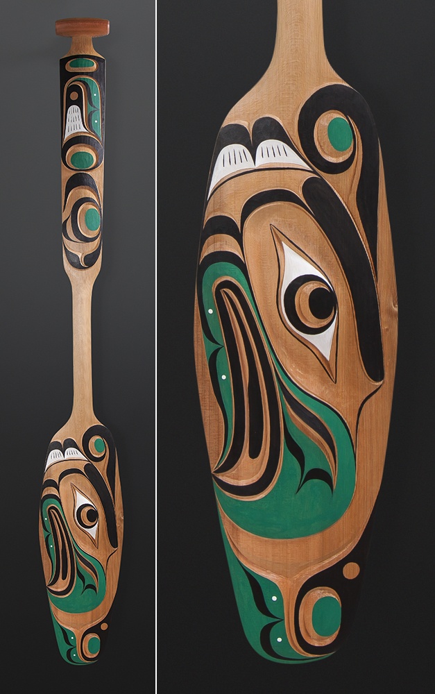 Thunderbird Raymond Shaw Kwakwaka’wakw paddle Red cedar paint 59 x 8 $2900