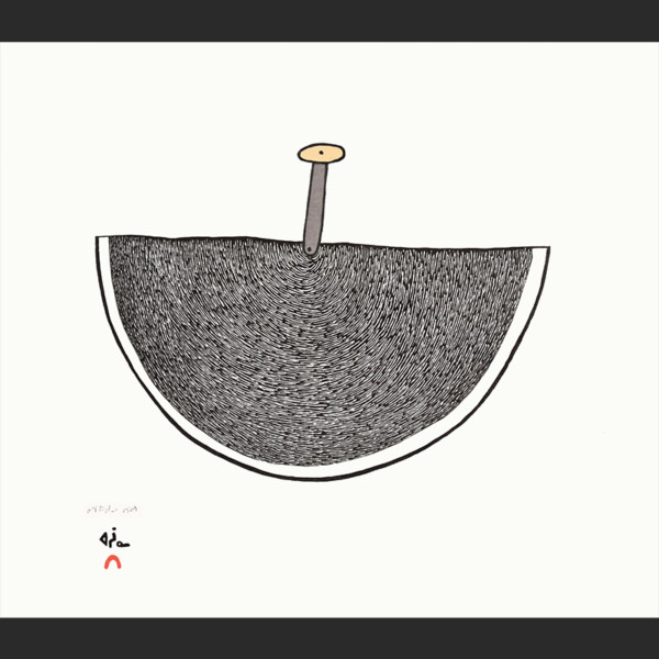 Magic Ulu Ningeokuluk Teevee cape dorset 2016 inuit print collection Stonecut & Stencil $400