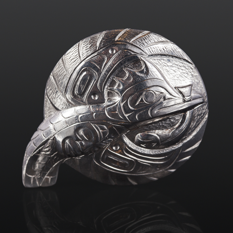 kingfisher Kingfisher  Gus Cook  Kwakwaka’wakw  Silver  2 x 1½  1800 repousse jewelry northwest coast pendant
