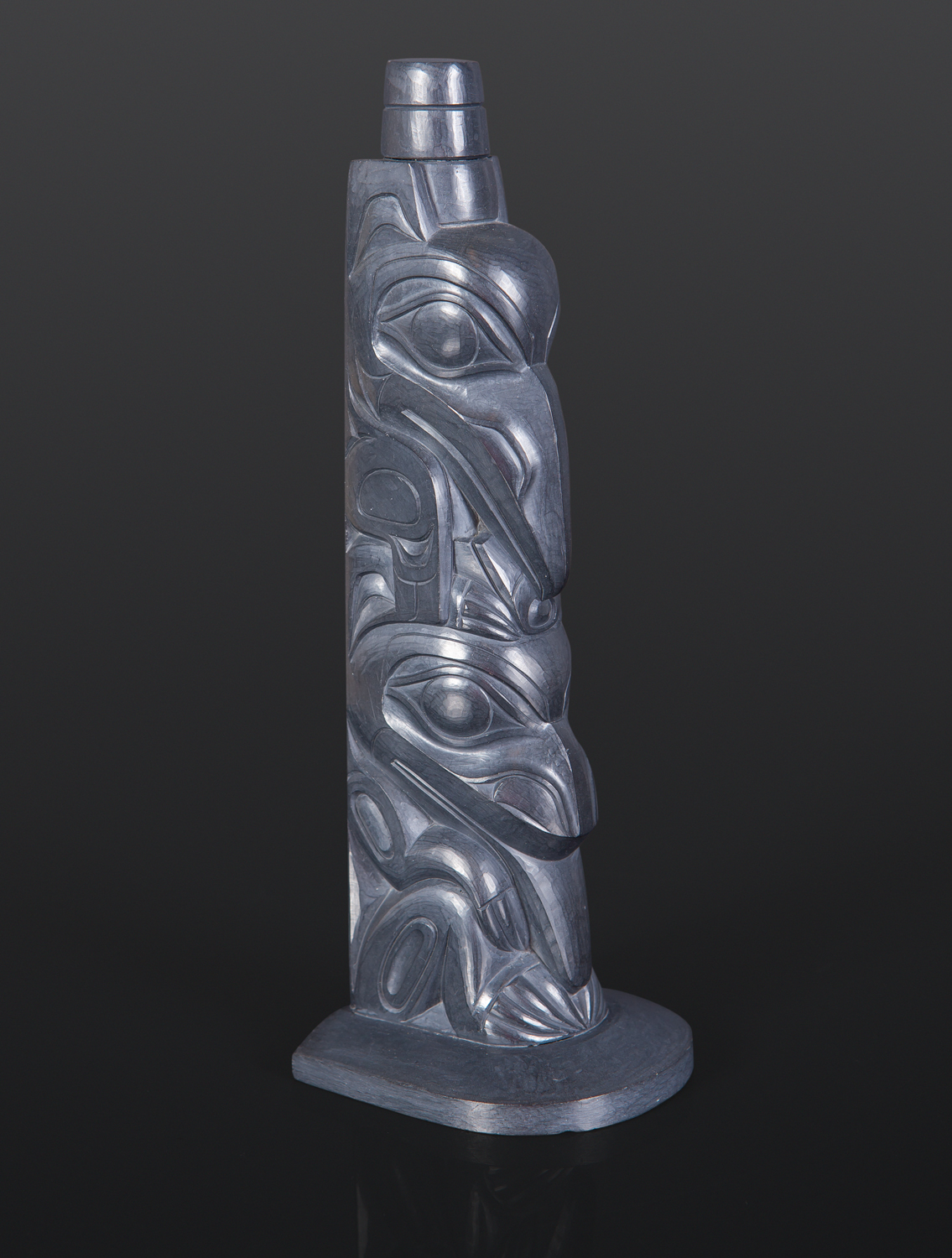 Raven and Bear Gary Minaker-Russ Haida Argillite carving 1¾” x 1¼” x 7½” $4400