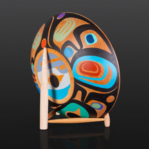 Thunderbird and Raven Steve Smith Dla’kwagila Oweekeno Maple, paint 20” x 11” with stand $7000 bowl modern art