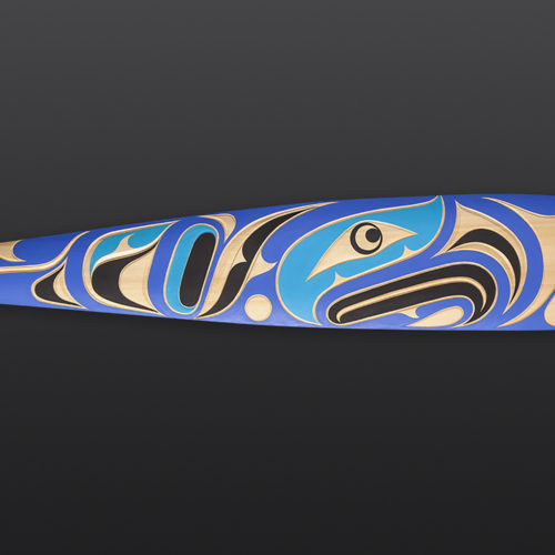 Kwakiutl Eagle Paddle Trevor Cole Hunt Kwakwaka’wakw Yellow cedar, paint 62 ½” x 6” x 1” 1500