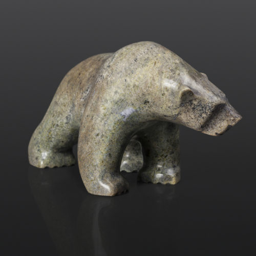 Polar Bear (14018) x Tony Ohotaq Inuit Serpentine 8½” x 4” x 4½” $850 arctic sculpture cape dorset