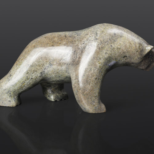 Polar Bear (14018) x Tony Ohotaq Inuit Serpentine 8½” x 4” x 4½” $850 arctic sculpture cape dorset