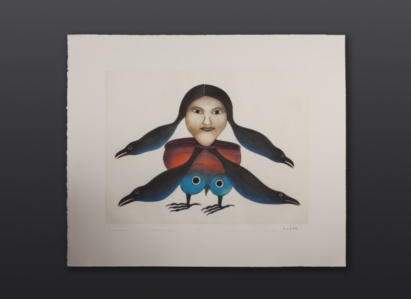 Timmiaruqsimauq Bird Woman Transformation Kenojuak Ashevak Etching & Aquatint 29" x 34" $2800