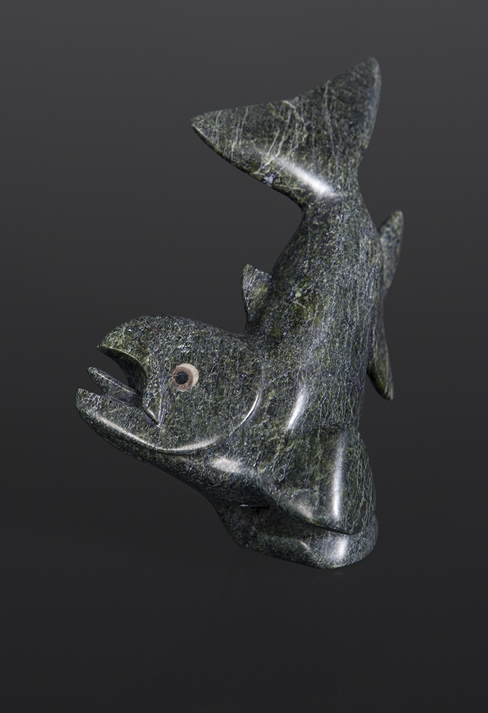 Toonoo Sharky Inuit arctic char Serpentine 7 x 7 x 3 $1100