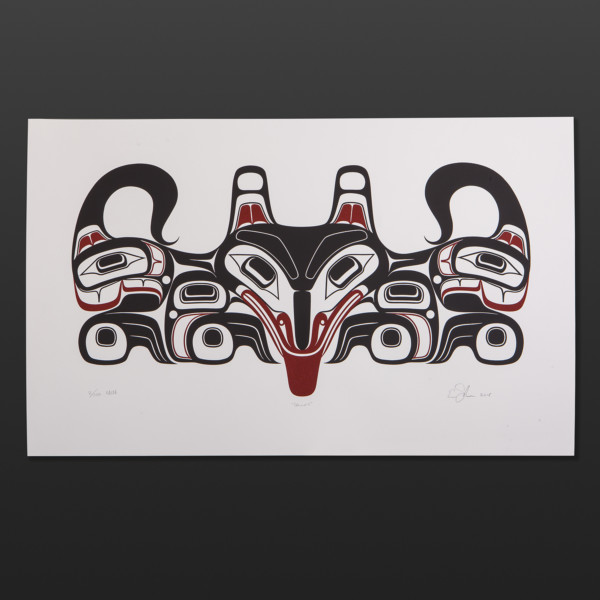 Ghuuts (Wolf) Ernest Swanson Haida limited edition serigraph $300