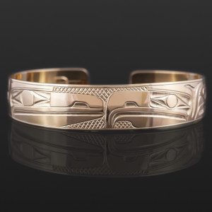 Lovebirds Gold Bracelet Bill Bedard Haida 1/2", 14k gold $2500