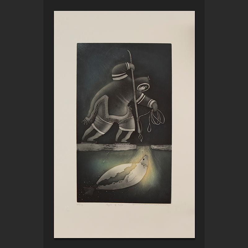 CYCLE OF LIFE Germaine Arnaktauyok Inuit 48/75 32” x 19” $1000