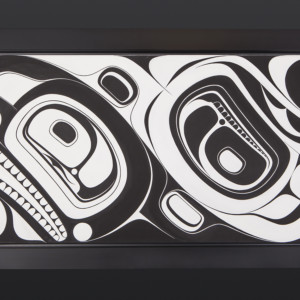 Eagle and Orca Chazz Mack Nuxalk Framed acrylic on canvas 40½" x 22½" x 2" $3200