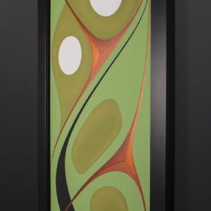 Wealth Chazz Mack Nuxalk Framed acrylic on canvas 40½" x 22½" x 2" $3200