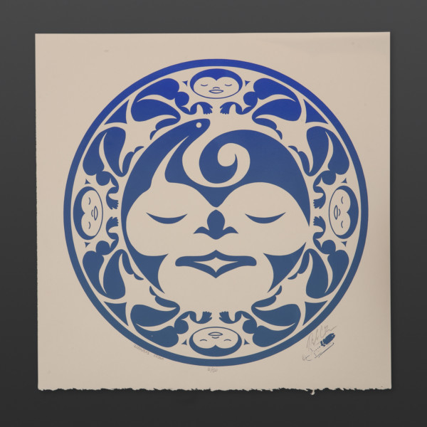 Weaver's Moon - Blue Peter Boome Coast Salish Limited Edition Serigraph 15" x 15" $100