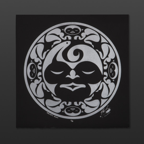Weaver's Moon - Silver Peter Boome Coast Salish Limited Edition Serigraph 15" x 15" $100