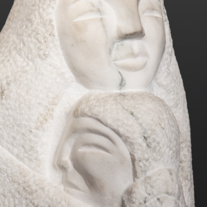 Mother Embracing Child Larry Ahvakana Inupiat Marble 15" x 6" x 6" $5500