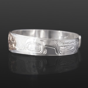 Wolf Clan Bracelet William Bedard Haida Silver, 14k gold