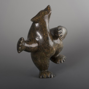 Dancing Polar Bear Ottokie Samayualie Inuit Serpentine #36 7” x 7” x 3 ½” $650