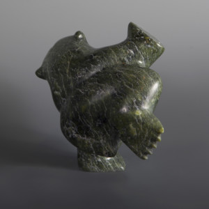 2-Way Bear Samonie Shaa Inuit Serpentine #33 6” x 5” x 3 ½” $450