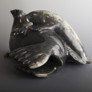 Bearded Seal & PupKelly Etidloie
InuitSerpentine #58
9” x 8” x 4 ½”$850