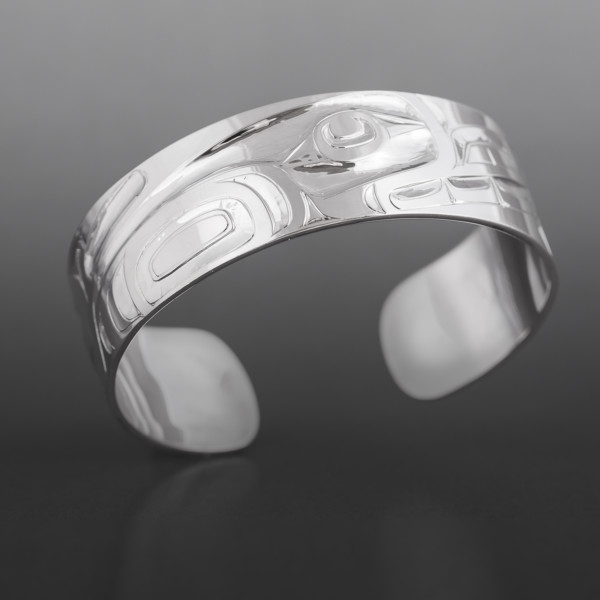 Orca and Raven Alvin Adkins Haida Silver $475