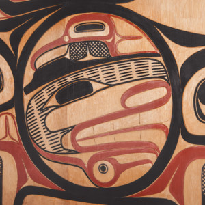 Eagle and the Young Chief David A Boxley Tsimshian Red cedar, paint 47" x 35" x 1¼" $9800