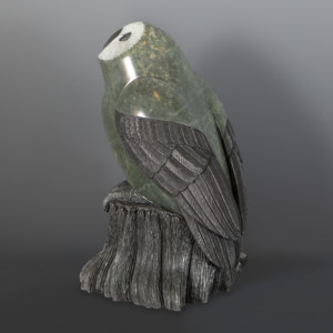 Midnight Perch Owl Cyril Henry Soapstone Sculpture