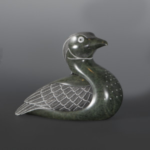 Tranquil Wood Duck Cyril Henry Soapstone Sculpture