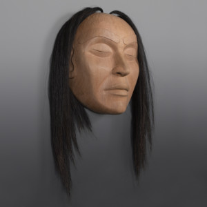 Portrait Mask
Raymond Shaw
Kwakwaka'wakw
Red cedar, horsehair
14" x 13" x 5½”
$4000