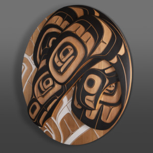 Phil Gray Tsimshian contemporary carved panel cedar thunderbird