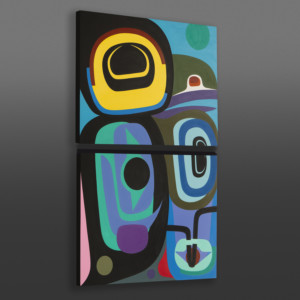 Love Created
Steve Smith - Dla'kwagila
Acrylic on birch panel,  diptych
36" x 24" x 1½
$3600