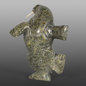 Dancing Walrus
Pitseolak Qimirpik
Inuit
Serpentine, antler
8½” x 6" x 3½”
$850