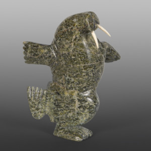Dancing Walrus
Pitseolak Qimirpik
Inuit
Serpentine, antler
8½” x 6" x 3½”
$850