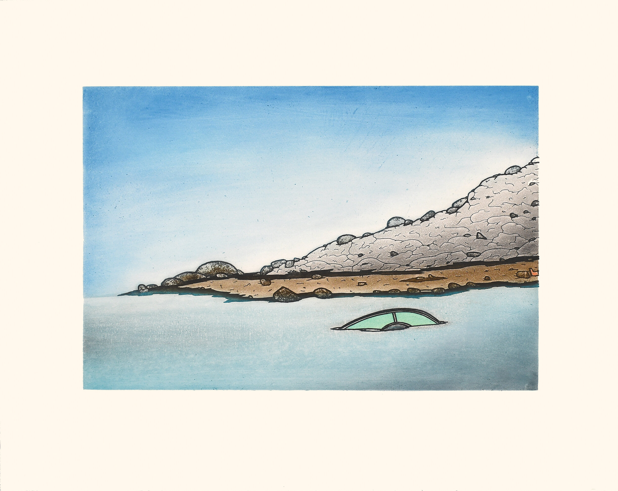 Shoreline Mystery Nicotye Samayualie Inuit Etching & Aquatint Cape Dorset Print Collection 2020