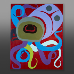 Young Octopus Steve Smith - Dla'kwagila
OweekenoAcrylic on birch panel
24" 30" x 1½"$2500